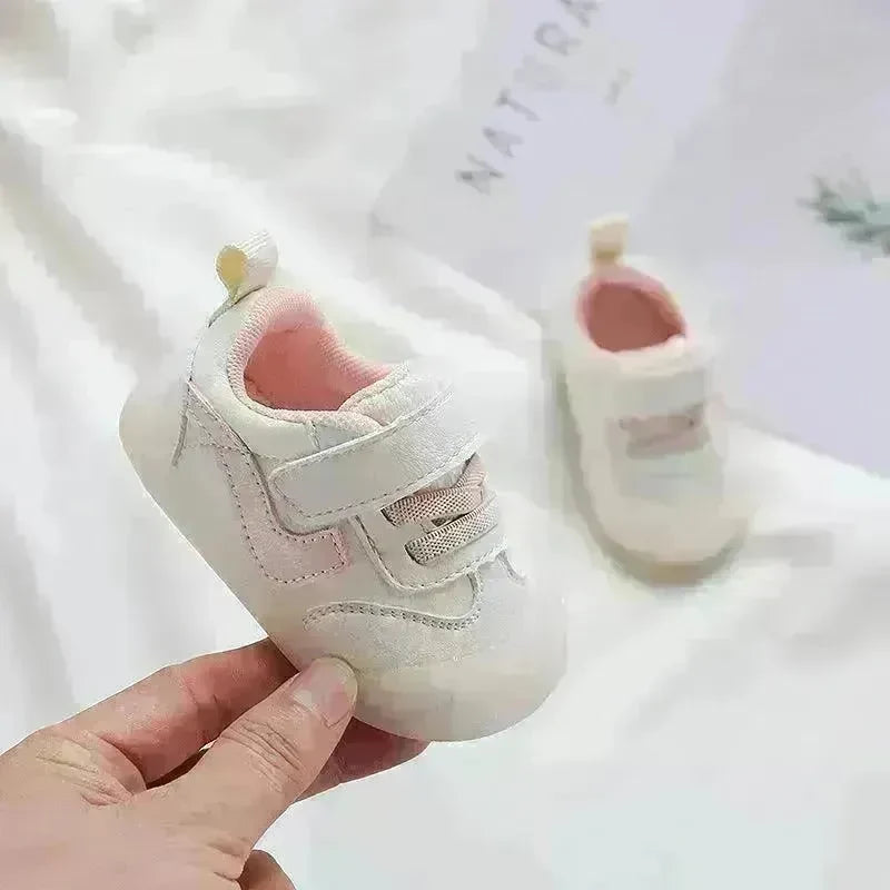 Solid Color Boys And Girls Toddler Soft Bottom Kids White Shoes - EX-STOCK CANADA