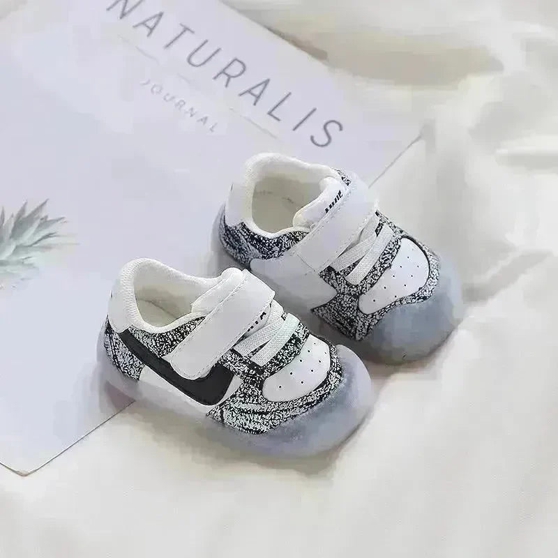 Solid Color Boys And Girls Toddler Soft Bottom Kids White Shoes - EX-STOCK CANADA