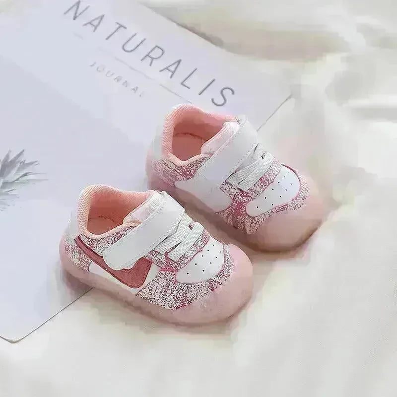 Solid Color Boys And Girls Toddler Soft Bottom Kids White Shoes - EX-STOCK CANADA