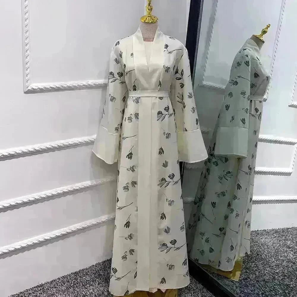 Solid Color Inner liner Jumpsuit with Robe for Beautiful Arab Dubai Turkey Middle East Women. - EX-STOCK CANADA