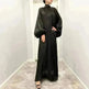 Solid Color Long Sleeve Abaya Dress for Middle East Arab Dubai Turkey Women - EX-STOCK CANADA