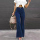 Solid Color Mid-waist Slim-fit Micro Flared Pants Corduroy - EX-STOCK CANADA