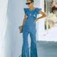 Solid Color Slim Round Neck Women's Jumpsuit - EX-STOCK CANADA