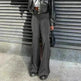 Solid Color Velvet Elastic High Waist Slimming Casual Bootcut Trousers Women - EX-STOCK CANADA