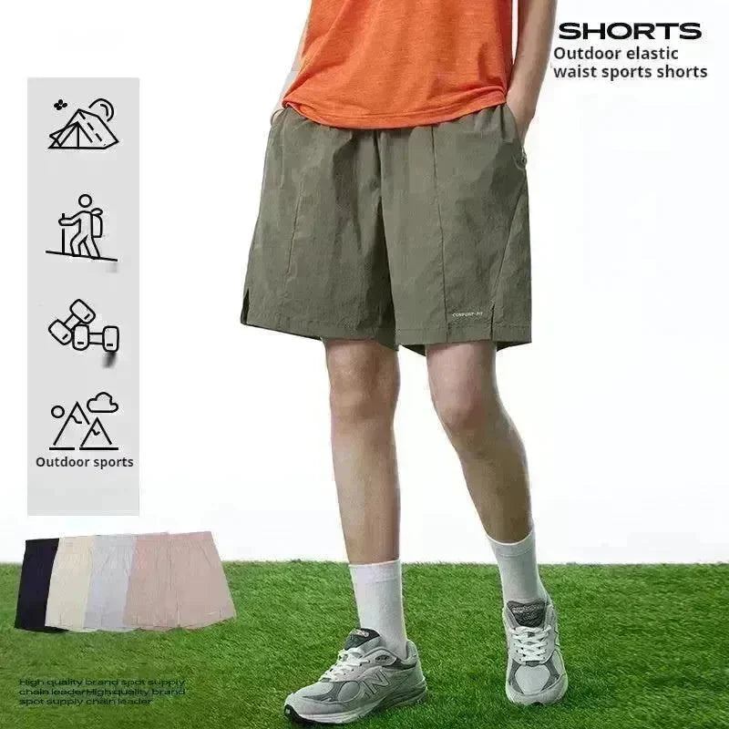 Split Outdoor Leisure Sports Shorts All-matching Cropped Casual Pants - EX-STOCK CANADA