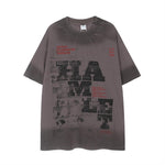 Spray Painting Do Dirty Old Letter Print Short-sleeve - EX-STOCK CANADA