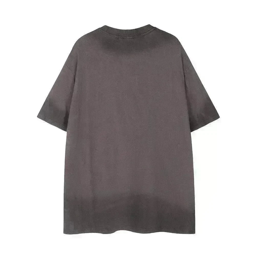 Spray Painting Do Dirty Old Letter Print Short-sleeve - EX-STOCK CANADA