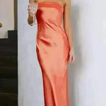 Spring And Summer New European And American Elegant Socialite Sleeveless Backless Tube Top Dress Women - EX-STOCK CANADA