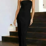 Spring And Summer New European And American Elegant Socialite Sleeveless Backless Tube Top Dress Women - EX-STOCK CANADA
