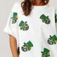 St Patrick Sequined Top Loose T-shirt For Women - EX-STOCK CANADA