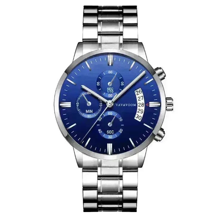 Stainless Steel Business Watches: Waterproof, Black - EX-STOCK CANADA