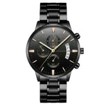 Stainless Steel Business Watches: Waterproof, Black - EX-STOCK CANADA