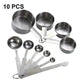 Stainless Steel Measuring Cup & Spoon Set, Stackable Spoons - EX-STOCK CANADA