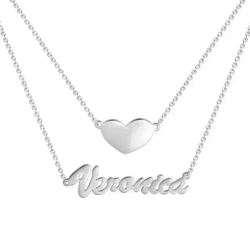Sterling Silver Personalized Custom Jewelry Heart-shaped - EX-STOCK CANADA