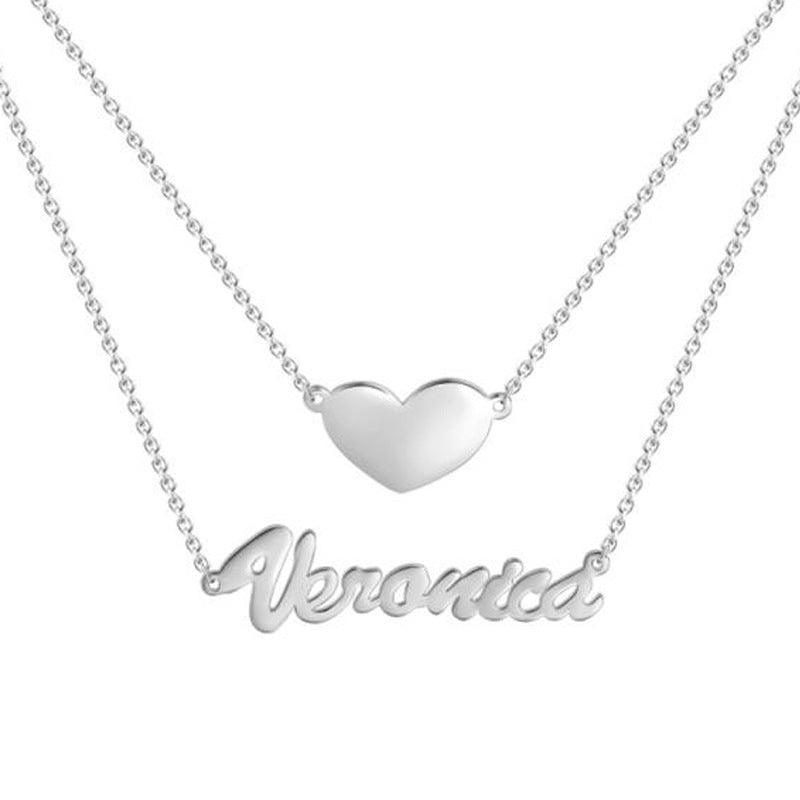 Sterling Silver Personalized Custom Jewelry Heart-shaped - EX-STOCK CANADA