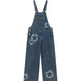 Straight Leg Wide Leg Denim Strap Pants - EX-STOCK CANADA
