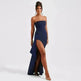 Strapless Split Long Dress Summer Fashion Pleated Bridesmaid Dress For Womens Party Wedding Clothing - EX-STOCK CANADA