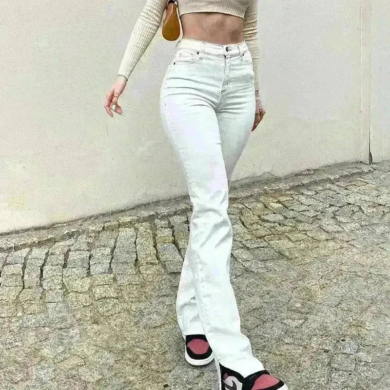 Street High Waist Slimming Denim Trousers Women - EX-STOCK CANADA