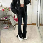 Street High Waist Slimming Denim Trousers Women - EX-STOCK CANADA