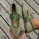 Striped Flats Shoes Fashion Casual Pointed Toe Loafers Lazy Shoes For Women - EX-STOCK CANADA