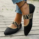 Striped Flats Shoes Fashion Casual Pointed Toe Loafers Lazy Shoes For Women - EX-STOCK CANADA
