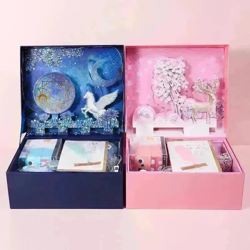 Student Exquisite Three-dimensional Stationery Set Gift Box School Supplies Spree - EX-STOCK CANADA