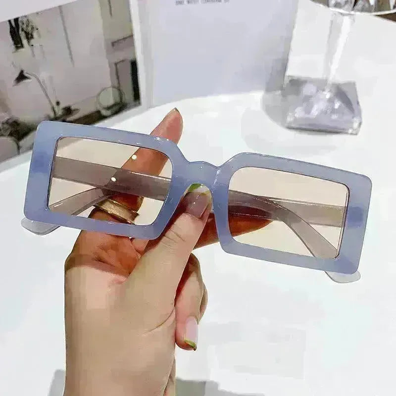 Stylish Beach Jelly Color Square Frame Sunglasses - EX-STOCK CANADA