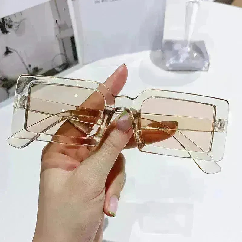 Stylish Beach Jelly Color Square Frame Sunglasses - EX-STOCK CANADA
