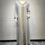 Summer Bronzing Arab Dubai Gown - EX-STOCK CANADA