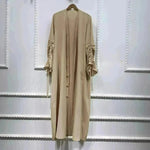 Summer Dubai Middle East Stitching Sleeved Cardigan Women's Abaya Dress Robe - EX-STOCK CANADA