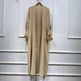 Summer Dubai Middle East Stitching Sleeved Cardigan Women's Abaya Dress Robe - EX-STOCK CANADA