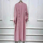 Summer Dubai Middle East Stitching Sleeved Cardigan Women's Abaya Dress Robe - EX-STOCK CANADA