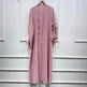 Summer Dubai Middle East Stitching Sleeved Cardigan Women's Abaya Dress Robe - EX-STOCK CANADA