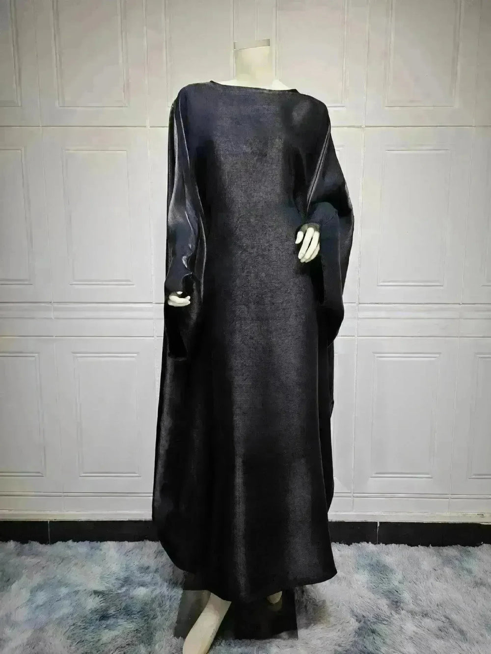 Summer Fashion Satin Waist Abaya Dress for Arab Dubai Turkey Middle East Women - EX-STOCK CANADA