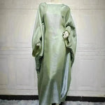 Summer Fashion Satin Waist Abaya Dress for Arab Dubai Turkey Middle East Women - EX-STOCK CANADA