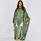 Summer Fashion Satin Waist Abaya Dress for Arab Dubai Turkey Middle East Women - EX-STOCK CANADA