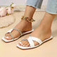 Summer Flat Sandals With Rhinestone Design Toe Slippers Outdoor Beach Shoes For Women - EX-STOCK CANADA