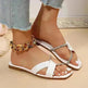 Summer Flat Sandals With Rhinestone Design Toe Slippers Outdoor Beach Shoes For Women - EX-STOCK CANADA