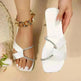 Summer Flat Sandals With Rhinestone Design Toe Slippers Outdoor Beach Shoes For Women - EX-STOCK CANADA