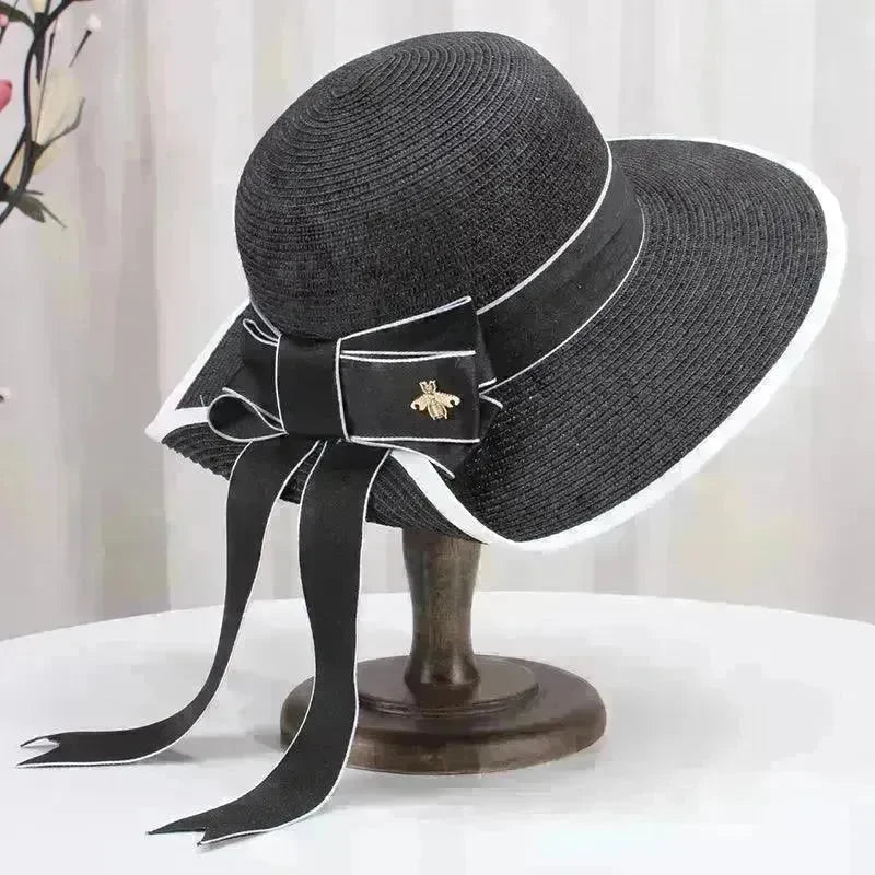 Summer Korean Bowknot Straw Hat - EX-STOCK CANADA
