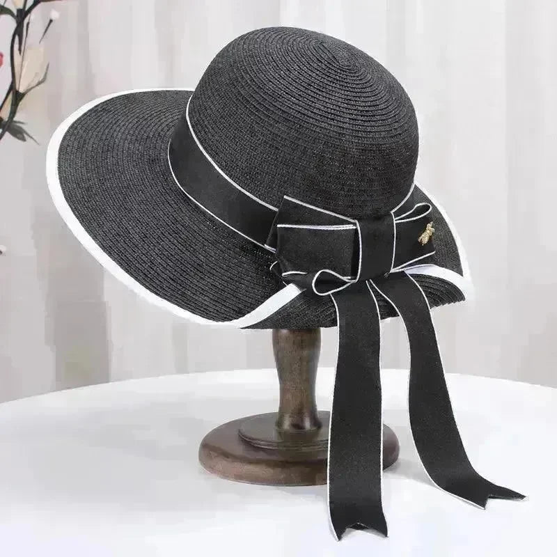Summer Korean Bowknot Straw Hat - EX-STOCK CANADA