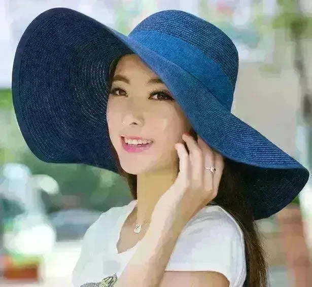 Summer Korean version of the tide hat female folding summer beach hat sun hat - EX-STOCK CANADA