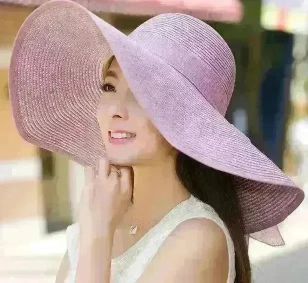 Summer Korean version of the tide hat female folding summer beach hat sun hat - EX-STOCK CANADA