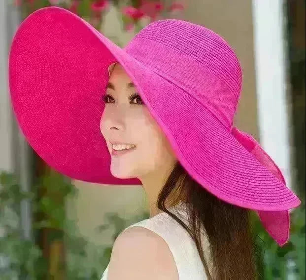 Summer Korean version of the tide hat female folding summer beach hat sun hat - EX-STOCK CANADA