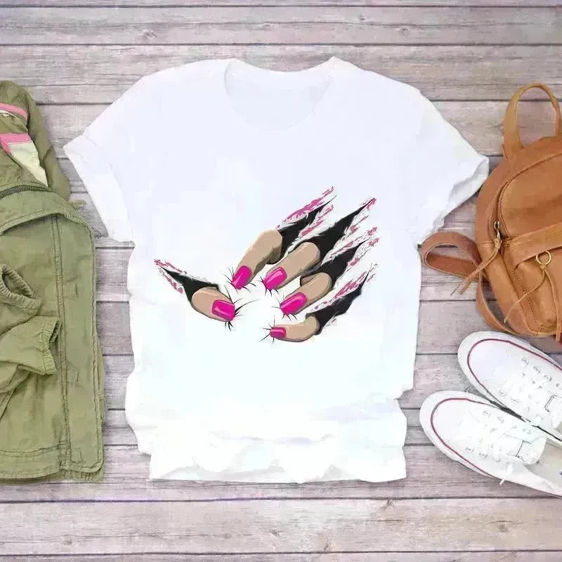 Summer Nails Nail Art Make Up 90s Ladies T-Shirts - EX-STOCK CANADA