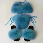 Summer New Underwear Fox Fur Solid Color Split - EX-STOCK CANADA