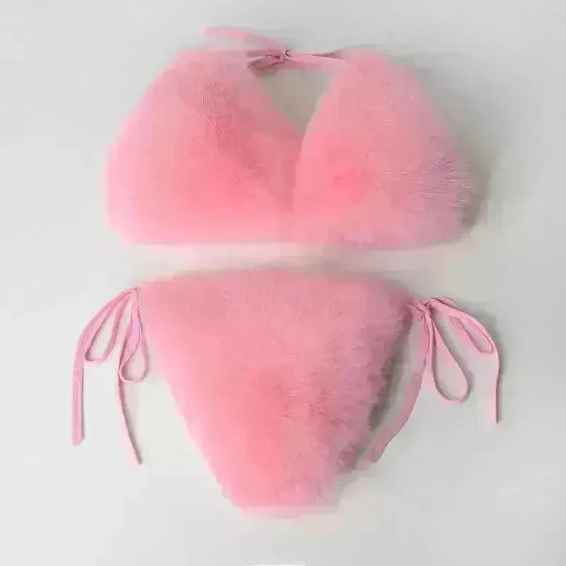 Summer New Underwear Fox Fur Solid Color Split - EX-STOCK CANADA