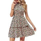 Summer Printed Halter Dress Fashion Boho Backless Ruffled A-Line Beach Dresses For Womens Clothing - EX-STOCK CANADA