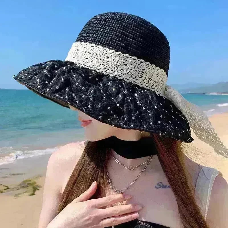 Summer Seaside Vacation Sun Protection Sun Hat Fashion Foldable - EX-STOCK CANADA
