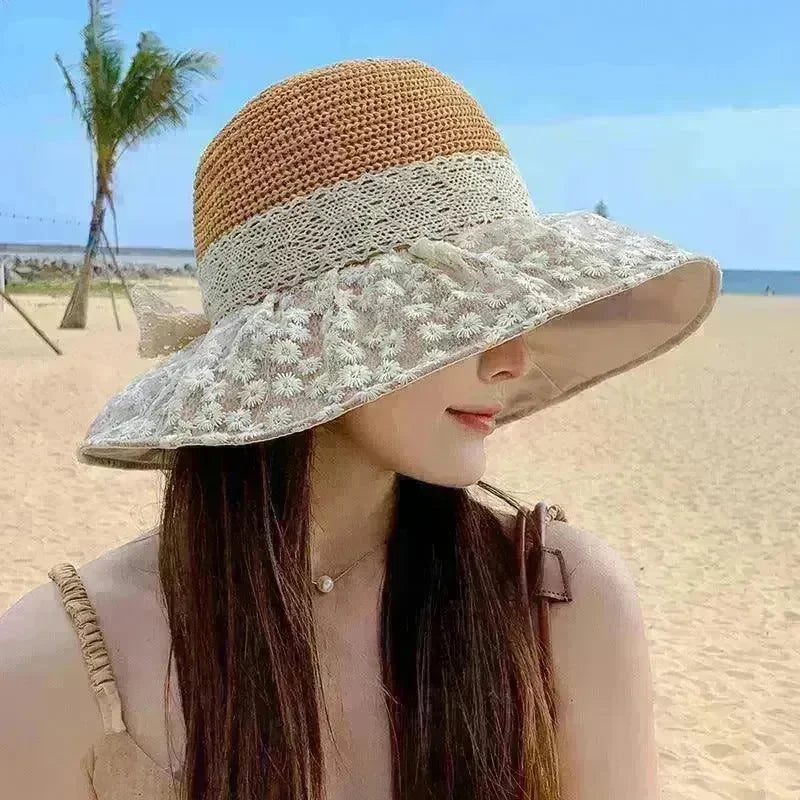Summer Seaside Vacation Sun Protection Sun Hat Fashion Foldable - EX-STOCK CANADA